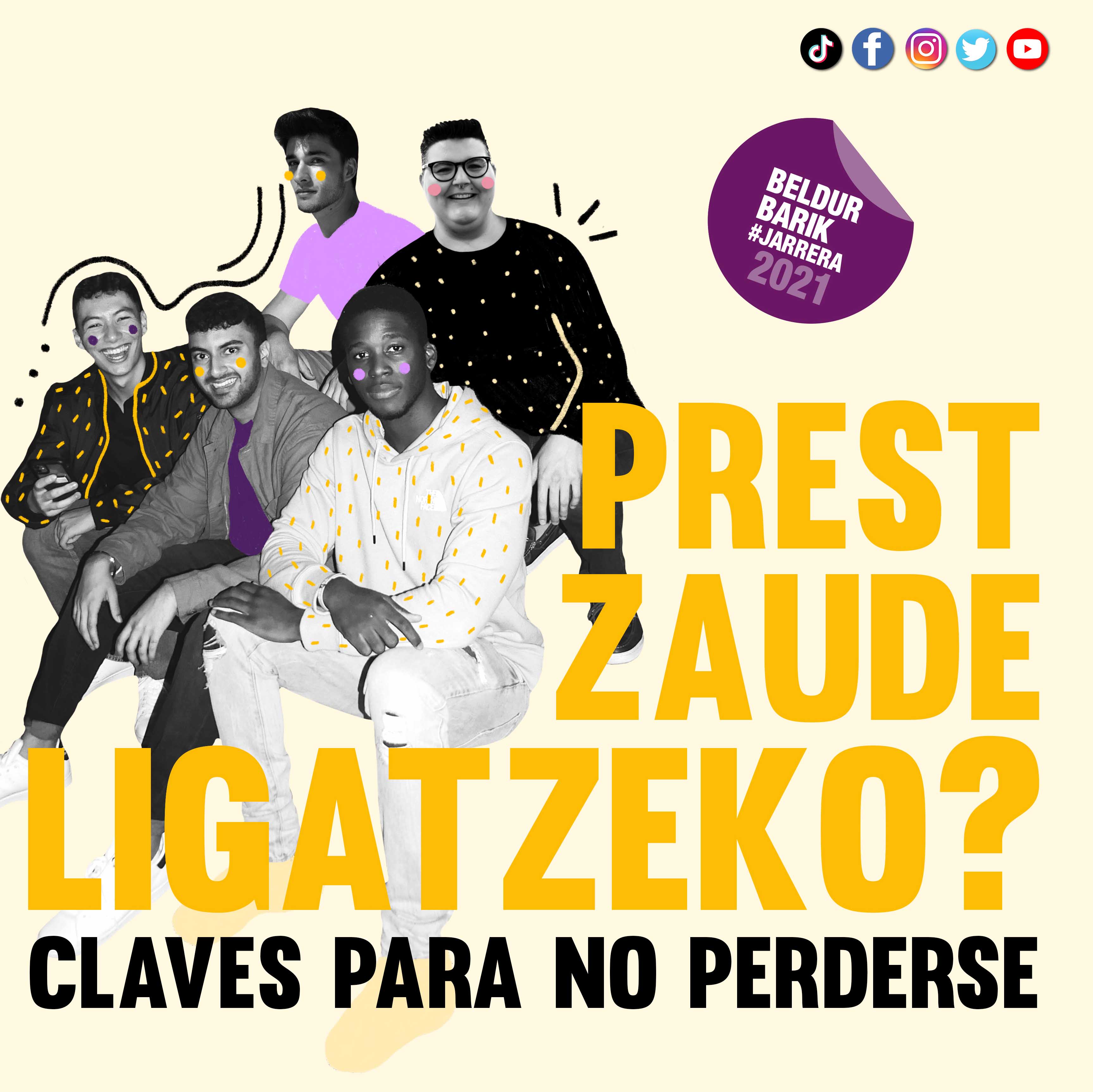 Prest zaude ligatzeko? Claves para no perderse. Taller dirigido a chicos de entre 12 y 26 años.